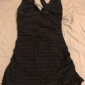 Bathing suit black polka dots vintage style